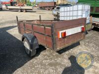 Approx 8x4 wooden car trailer single axle - 6
