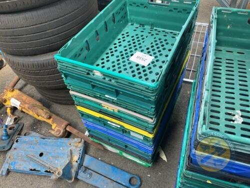 Large lot of storage crates