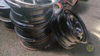 4 x 15 inch 4 stud rims & wheel trims - 2