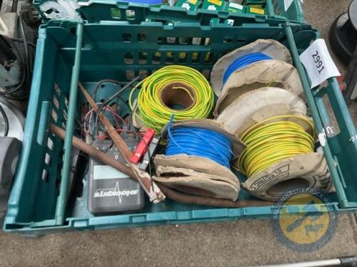 Box of electric cable & fencer