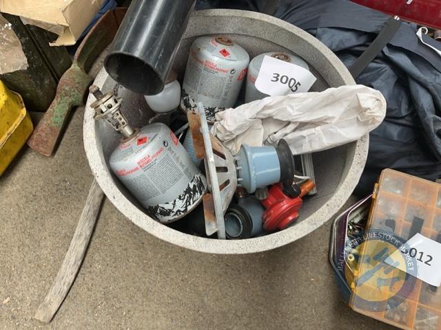 Bucket ratchet straips & tank