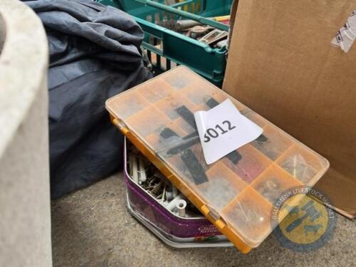Box of fisher screws & clamps