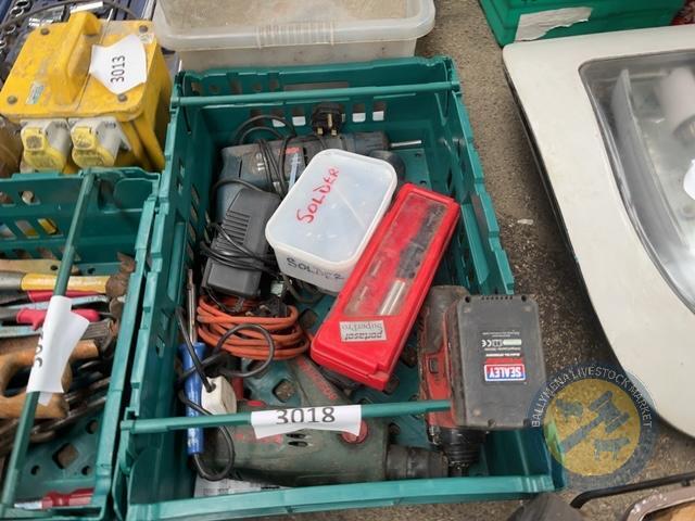 Tray of electric equipment