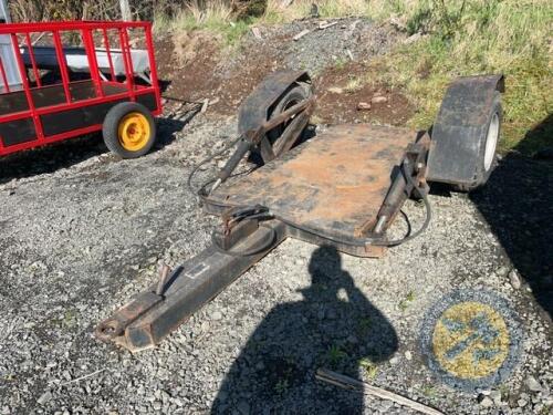 Forklift trailer carries 5 ton hyster forklift