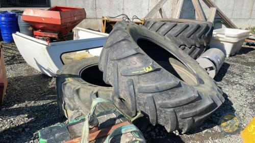 2x 520/70R38 tyres Klebler & goodyear