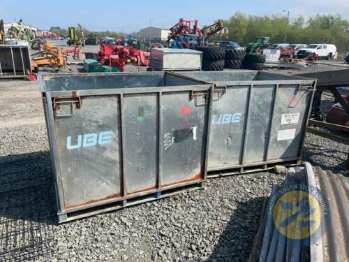 2x collapsable metal boxes
