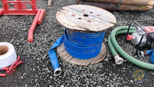 Reel with 3" layflat hose