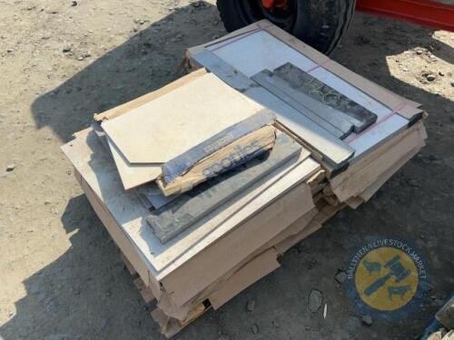 Pallet of floor tiles