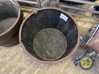 Wooden half barrel planter - 2