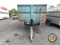 Approx 14ft tandem axle tipping trailer with hydraulic back door - 2