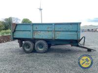 Approx 14ft tandem axle tipping trailer with hydraulic back door - 4