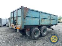 Approx 14ft tandem axle tipping trailer with hydraulic back door - 5