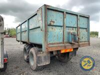 Approx 14ft tandem axle tipping trailer with hydraulic back door - 7