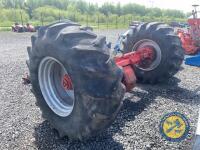 Tractor tyres & rims on axle 23.1-30