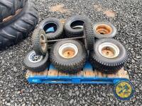 Pallet of lawnmower & implement tyres - 3