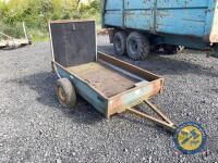 Single axle car trailer with high back door - 2