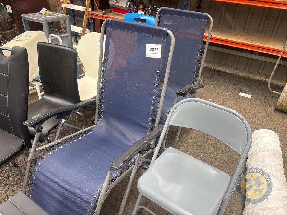 3x grey chairs
