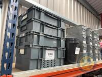 4 grey storage boxes - 2