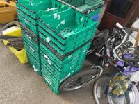 large lot of small stackable crates - 2