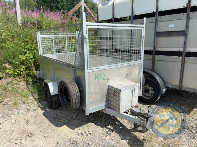 8x4' Trailer with mesh sides & galvanised chassis (key in office)