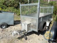 8x4' Trailer with mesh sides & galvanised chassis (key in office) - 3