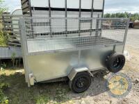 8x4' Trailer with mesh sides & galvanised chassis (key in office) - 6