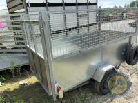 8x4' Trailer with mesh sides & galvanised chassis (key in office) - 7