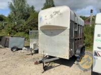 TWJ 10x5 High Roof Livestock Trailer c/w sheep tipper & spare tyre