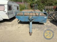 Blue Low Loader c/w brakes & lights, sprung drawbar - 2