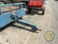 Blue Low Loader c/w brakes & lights, sprung drawbar - 4