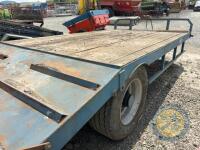 Blue Low Loader c/w brakes & lights, sprung drawbar - 8