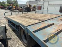 Blue Low Loader c/w brakes & lights, sprung drawbar - 10