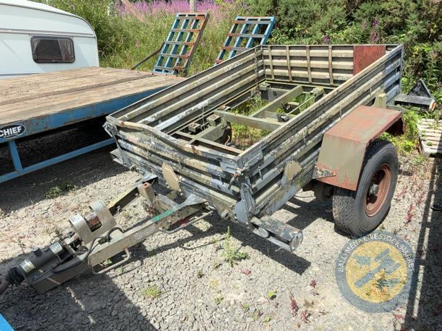 Approx 7x7 6x MOD Trailer, needs floor, Single Axle