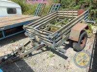 Approx 7x7 6x MOD Trailer, needs floor, Single Axle