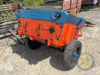 Horse cart made into trailer, hand tipper, reconditioned - 5