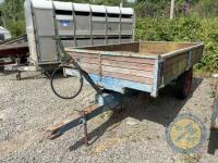 10ft x 6 Steel Floor Trailer, Single axle, Mahogany sides - 3