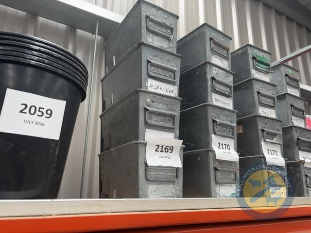 Steel storage bin x4
