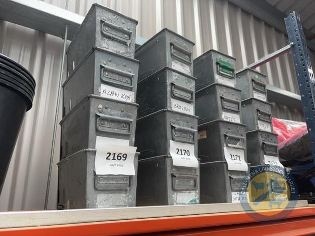 Steel storage bin x4