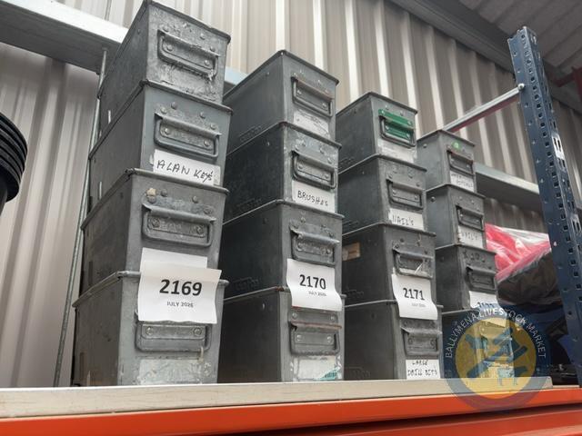 Steel storage bin x4