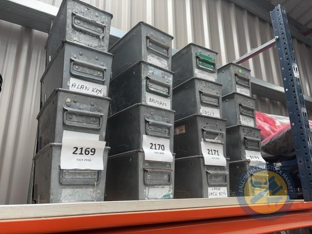 Steel storage bin x4