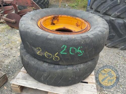 4x 16.9 R24 tyres & rims
