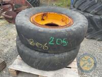 4x 16.9 R24 tyres & rims