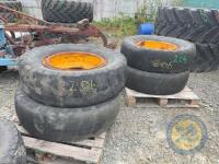 4x 16.9 R24 tyres & rims - 4