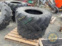 4x JCB D2 miney tyres - 2