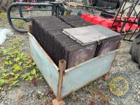 Stillage of roof slates approx 300x24x14 - 2