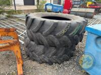 2x 480/70 R28 Firestone Tyres