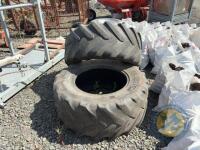 2x 440/65 R24 Michelin Tyres - 3