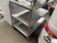 2x stainless steel trolly - 2