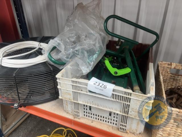 Box with folding sack trolly
