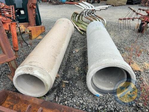 2x 24" x 450 Diameter Concrete Pipes